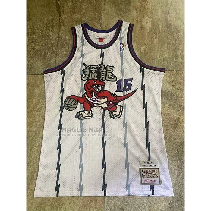 Maglia
 Vince Carter NO 15 Toronto Raptors Mitchell & Ness 1998-99 Bianco2
